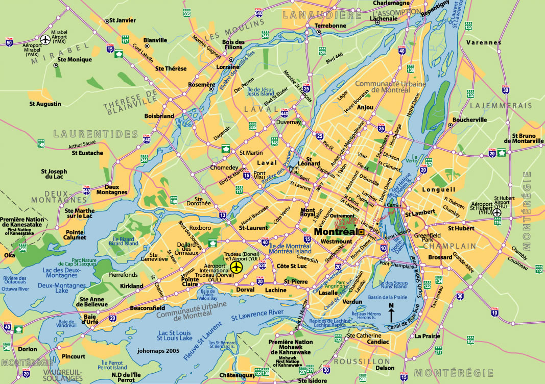 city map of montreal